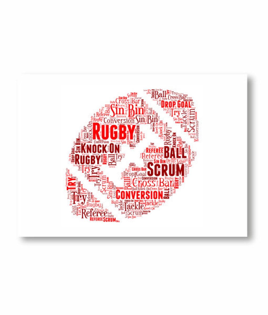Personalised Rugby Ball Gift Rugby Ball Shape Framed Word Art Etsy UK