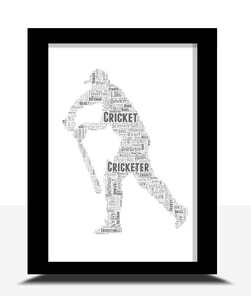 Cricket Gifts Male Cricket Player Gift Cricketing Word Art Etsy UK