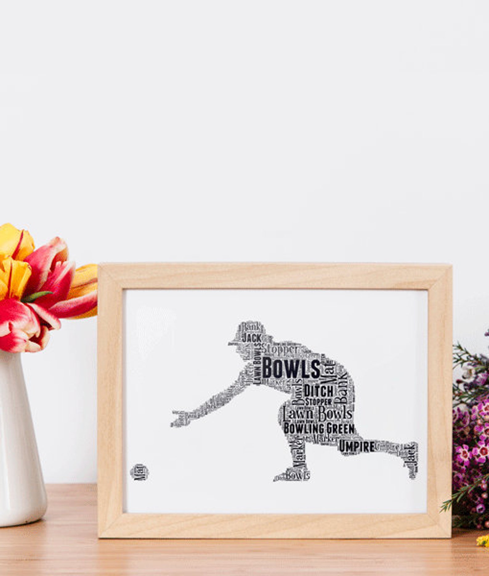 Female Bowls Gift Personalised Lady Bowls Player Word Art Etsy