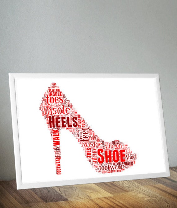 Personalised Shoe Word Art Personalised Day - Etsy Finland