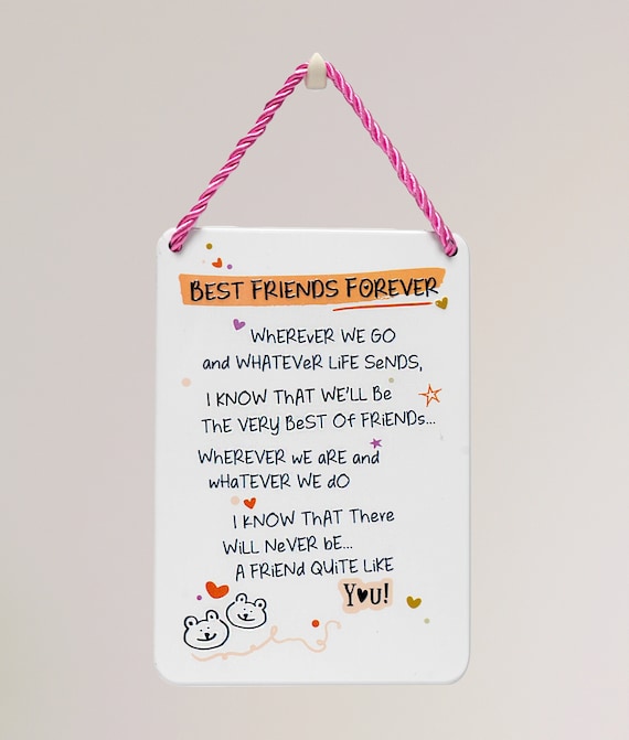 Best Friends Forever Gift Best Friends Wall Decor Best Etsy