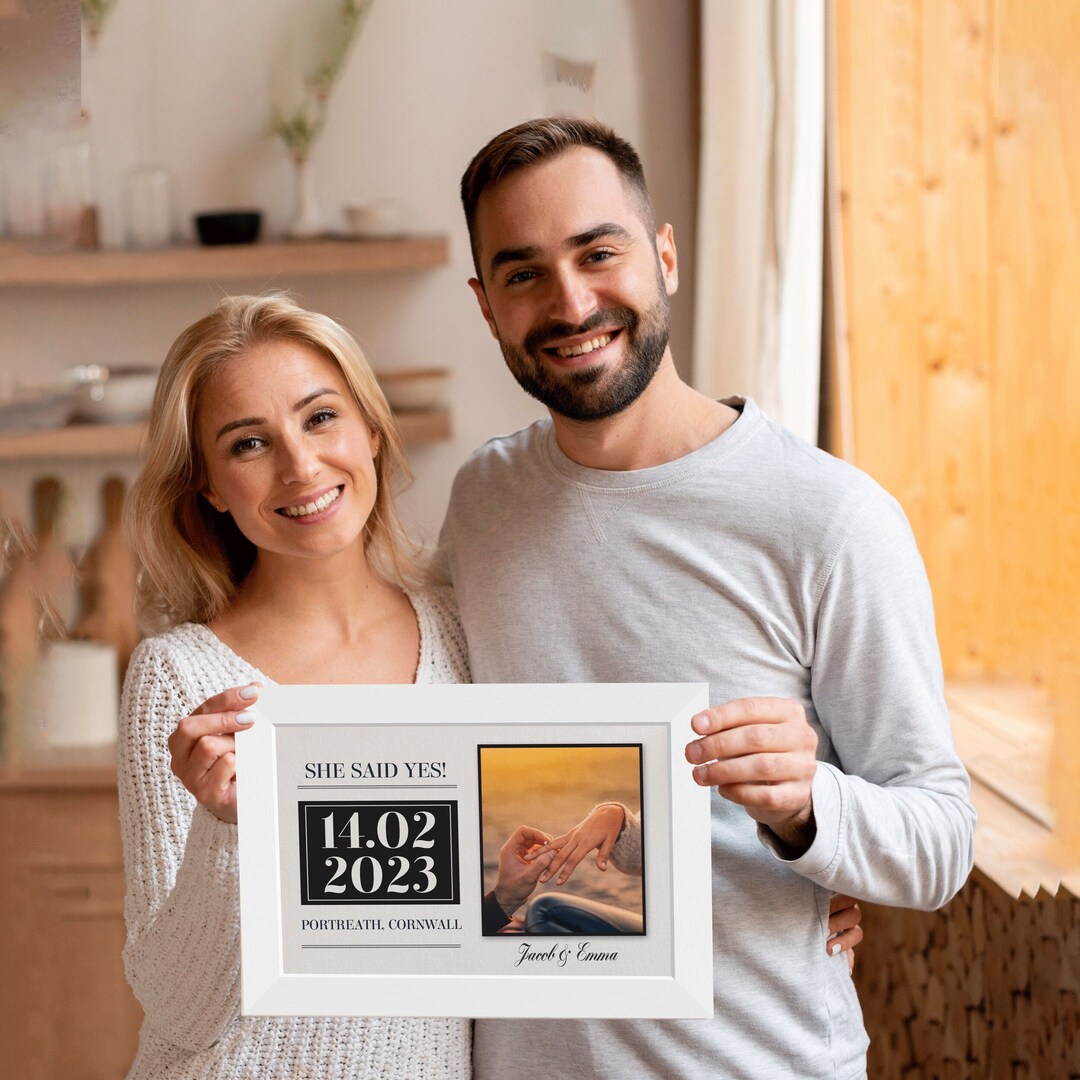 Personalised Engagement Gift Photo Print gift for the Couple engagement