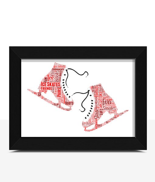 Personalised Ice Skating Word Art Cloud. Custom Ice Skater Etsy UK