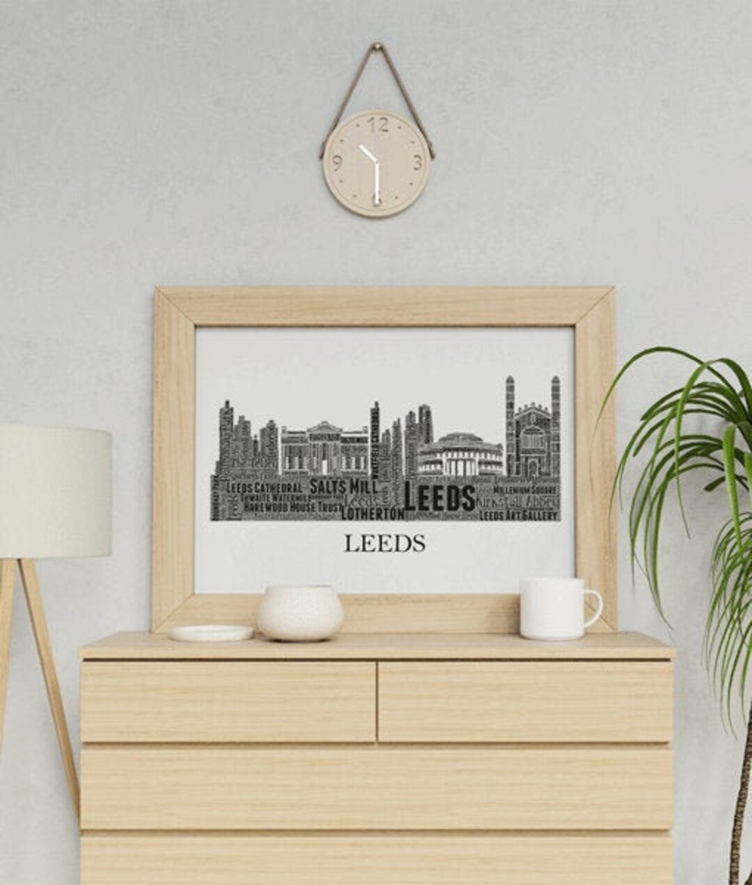 Leeds Skyline Leeds City Print Leeds Word Art Leeds Art Etsy