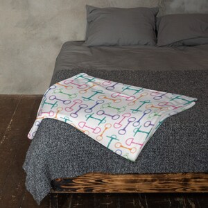 Colorful Horse Bits Throw Blanket
