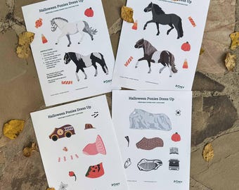 Halloween Pony Costume Dress Up – Printable PDF Craft Activity for Kids