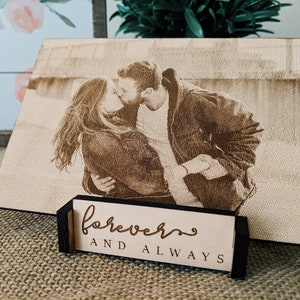 Laser Engraved Wooden Photo 4x6, Photo on Wood, Engraved Photo, Wedding Photo, Baby Photo, Pet Photo, Housewarming, Anniversary Gift