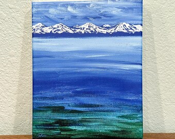 Lake Tahoe Jewel of the Sierra Canvas Print of Original Painting