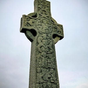 Cross, St. Martin&#39;s Cross, Celtic, Scotland, Iona, Faith, Stone, Carved, Gray Sky, Scenic Photography