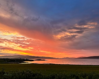 Colorful Sunset Photography: Scotland, Seascape Scenic Print
