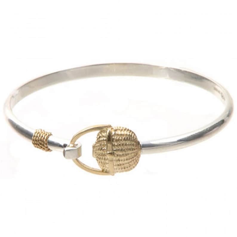 Pulsera Nantucket Basket de Cape Cod en plata de ley 925 y oro rodiado imagen 1