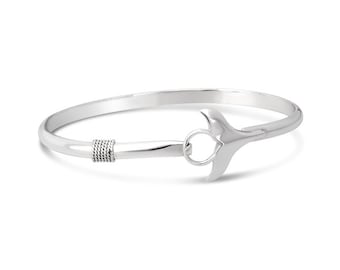 Pulsera Cape Cod Whale Tail de plata de ley 925
