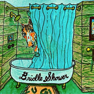 Feeling A Little Horse, Bridle Shower, dibujos animados de dos caballos, regalo nupcial