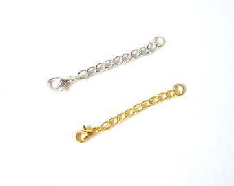 ❤ Extension Chaîne 50 X Plaqué Argent Collier Bracelet Extender Made in UK ❤