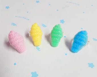 Fairy kei Ice Cream Cone Ring