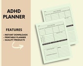Adhd planner,adhd planner adult, adhd jornal,digital planner, adhd organizer, adhd resources, adhd work planner, adhd goal settings
