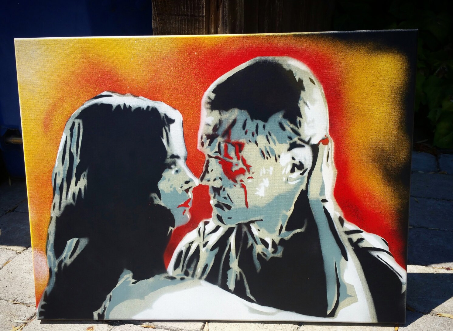 Sin City Style Painting