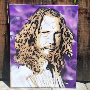 CHRIS CORNELL Rest in Peace Soundgarden spray paint stencil portrait on CANVAS