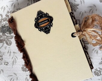 Discover Nature Junk Journal/Nature Journal/Botanical Junk Journal/Outdoorsy Junk Journal/Nature Lover Journal/Hardcover Junk Journal/