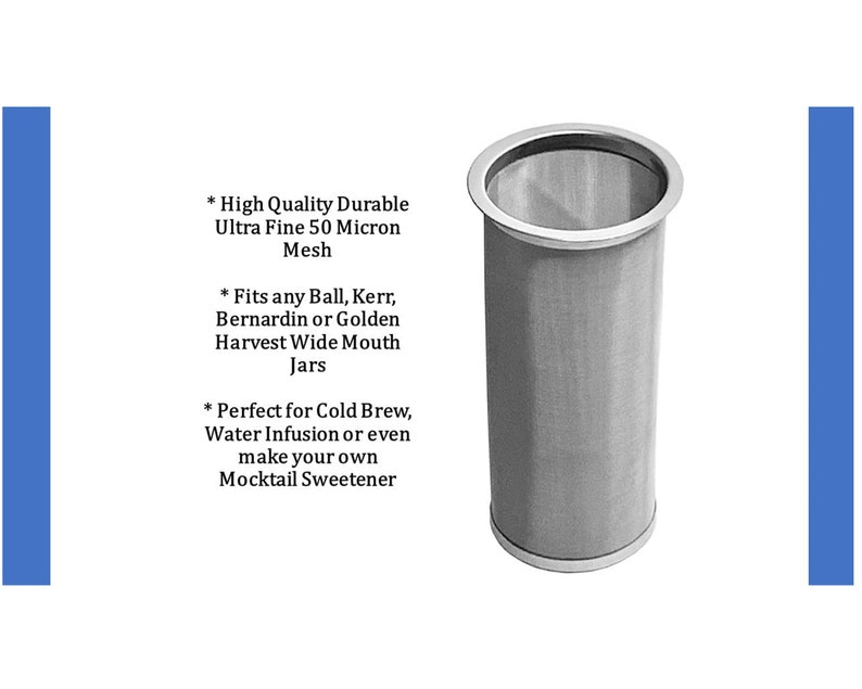 Cold Brew Mason Jar Iced Coffee Maker, Ice Tea Maker, Heavy Duty Glass