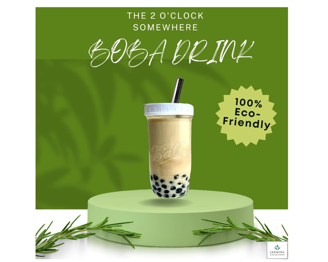 Reusable Boba Cup, White Silver Smoothie/bubble Tea Cup, Boba Tea Cup