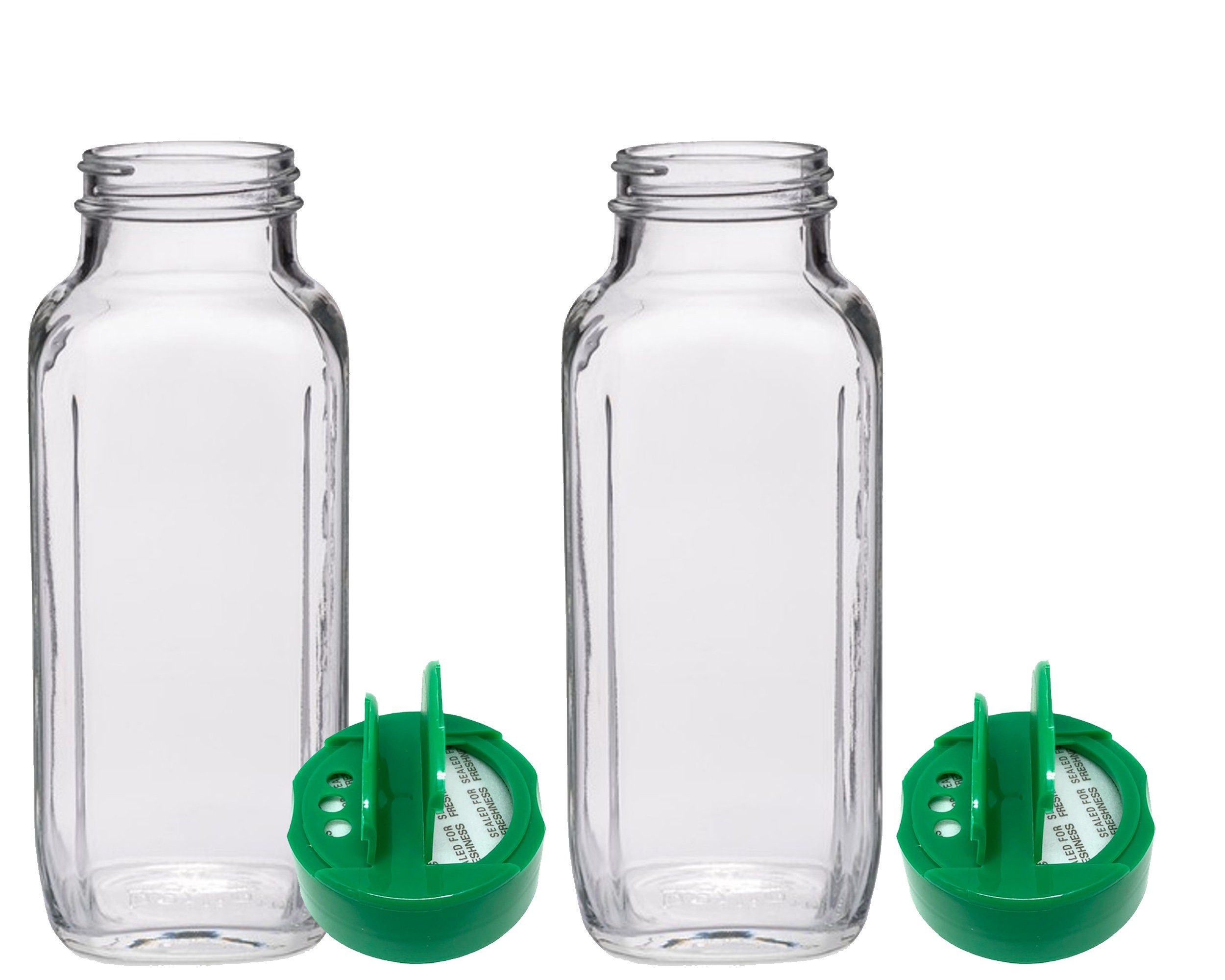 3.5oz Clear Plastic Spice Jars with Shaker Lids Labels Spice
