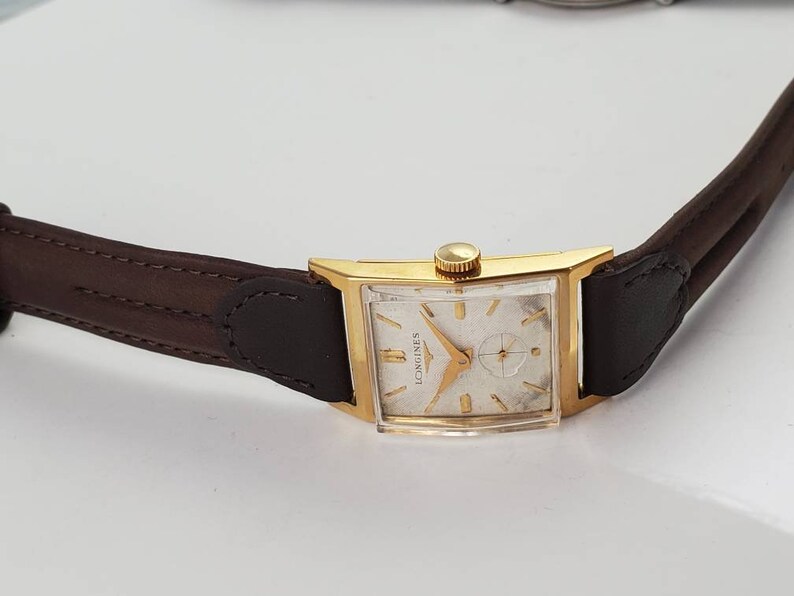 14K Longines Manual Wind Watch Faceted Crystal | Etsy