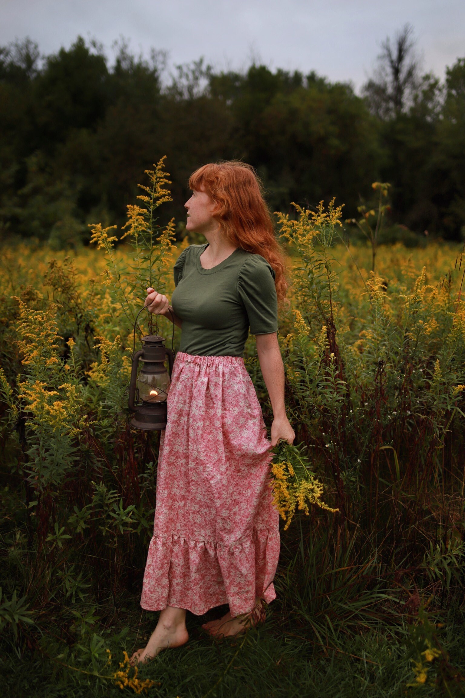 Avonlea Floral Prairie Skirt Etsy India