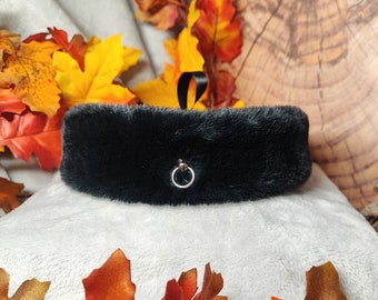 Black Fur Collar / Winter Collar / Chocker / Faux Fur / Cosy