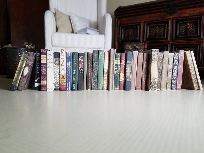 Random Shelf Fillers 1/4 Scale Faux Books Collection Three Etsy