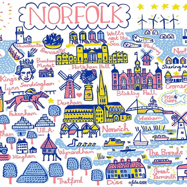 Impresión de arte Norfolk de Julia Gash