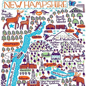 New Hampshire Greeting Card by Julia Gash