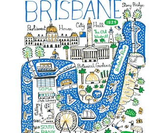 Impresión de arte de Brisbane por Julia Gash