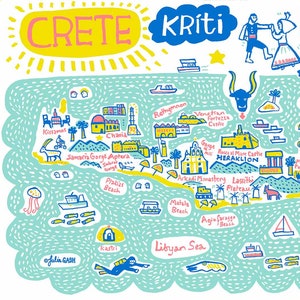 Crete Grußkarte von Julia Gash