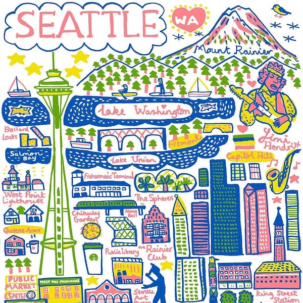 Seattle Wall Art Etsy