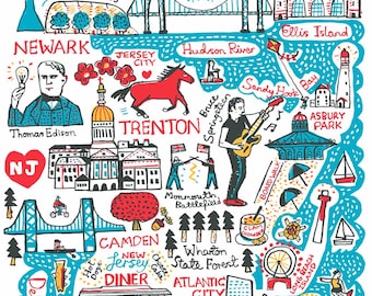 New Jersey Art Print by Julia Gash