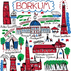 Carte postale Borkum par Julia Gash