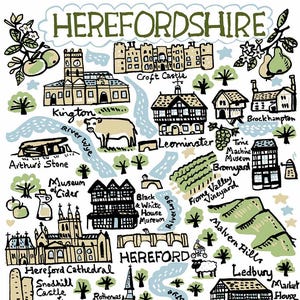 Carte postale du Herefordshire par Julia Gash