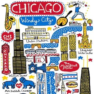 Chicago Greeting Card by Julia Gash