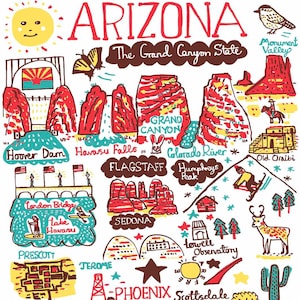 Cartolina dello Stato dell'Arizona di Julia Gash
