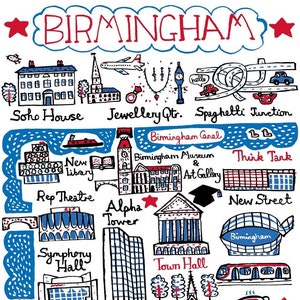 Birmingham Greeting Card by Julia Gash