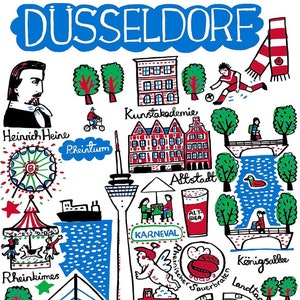 Tarjeta de felicitación de Dusseldorf de Julia Gash