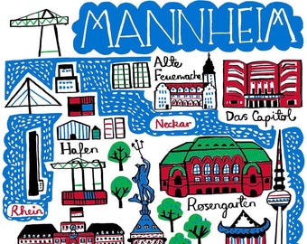 Mannheim Greeting Card by Julia Gash