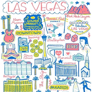 Las Vegas Greeting Card by Julia Gash