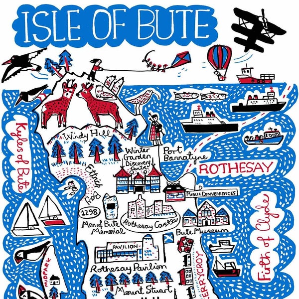 Isle of Bute Greeting Card by Julia Gash