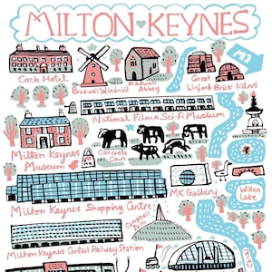 Milton Keynes-wenskaart door Julia Gash