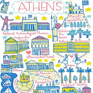 Athen Grußkarte von Julia Gash