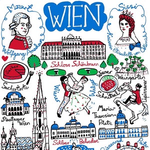 Wien - Tarjeta de felicitación de Viena de Julia Gash