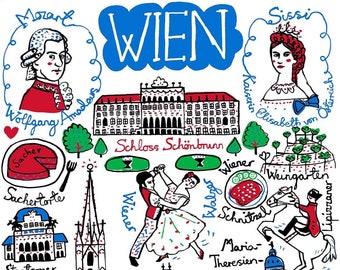 Wien - Vienna Greeting Card by Julia Gash
