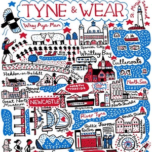 Tyne and Wear Postkarte von Julia Gash